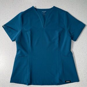 Jaanuu Calix Fit & Flare Scrub Top